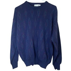 Vintage 90s Sears Roebucks Wool Blend Pullover Sweater Made in Italy Mens Medium